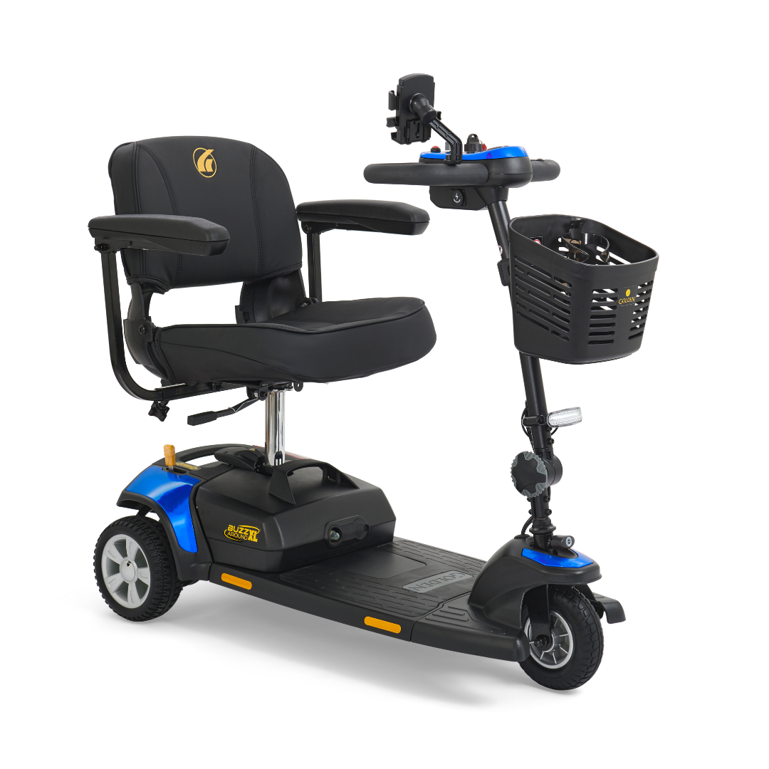 Golden Tech Buzzaround XL 3-Wheel Mobility Scooter - Coastal Blue
